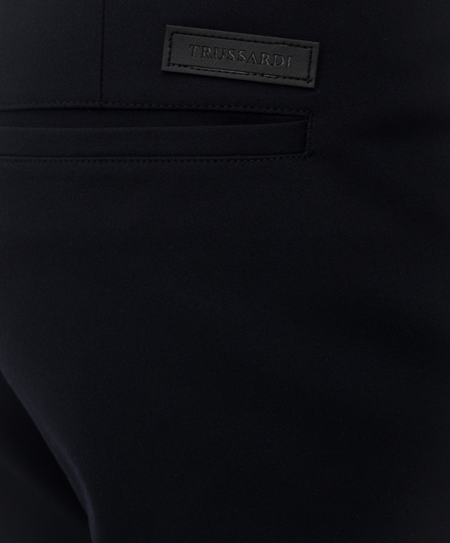 Trussardi Темно-синие брюки с нашивкой логотипа P021M000101NMP307T46 изображение 5