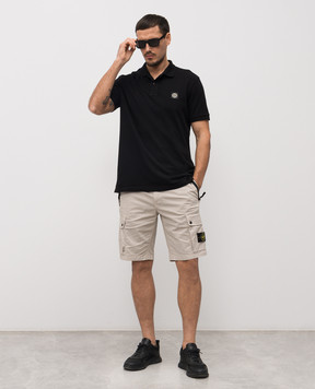 Stone Island Чорне поло з нашивкою логотипа L1S152200008S0017