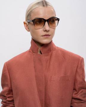 Brunello Cucinelli Чорні сонцезахисні окуляри Intarsia Rays MOCPATTV16