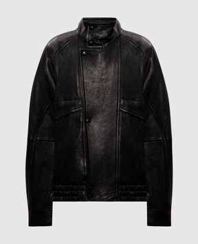 Saint Laurent Чорна шкіряна куртка 798772YCNF2