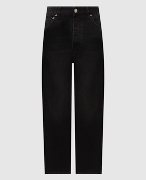 Vetements Чорні джинси з проріхами MH27DJ087B