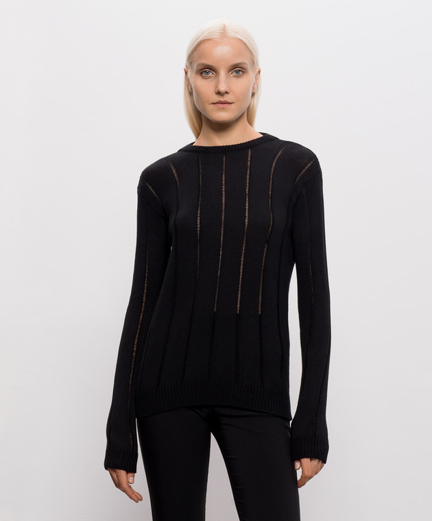 Ann Demeulemeester Чорний джемпер Nese з кашеміром B0014316KN085 зображення 3