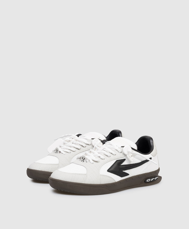 Off-White Білі комбіновані кросівки End Of Play з емблемою OMIA2ALS26FAB001 зображення 2