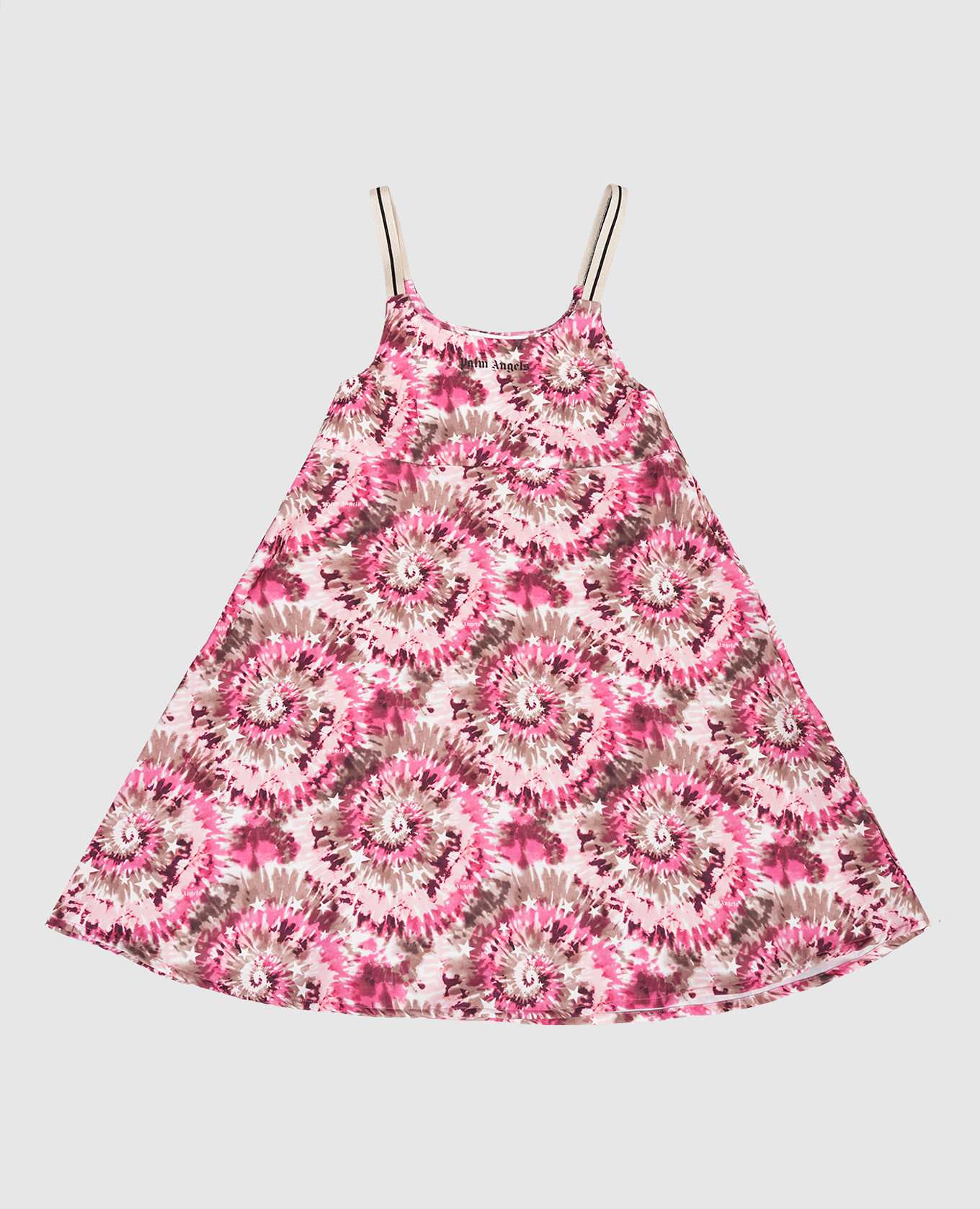 

Детское розовое платье с эффектом тай-дай, Розовый, Платья Миди