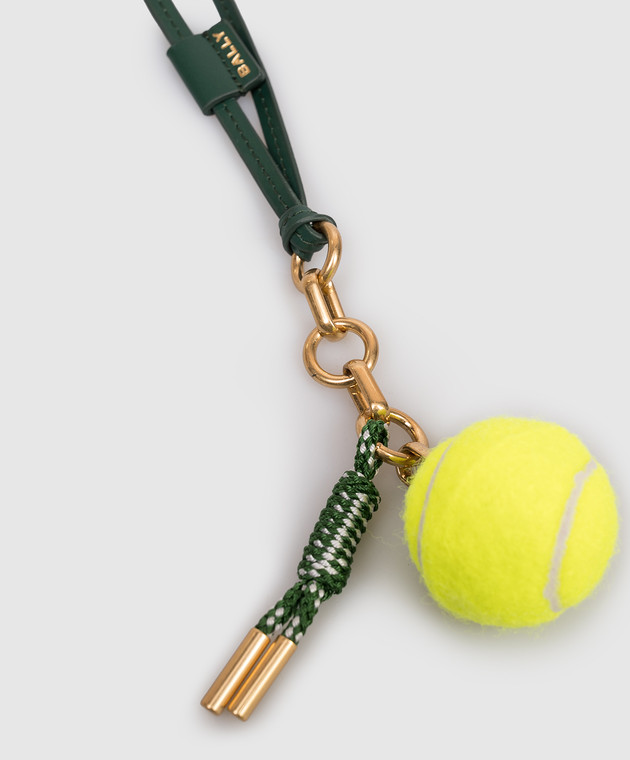 Bally Зеленый брелок для сумки в форме теннисного мяча WLK01FVT961 изображение 3
