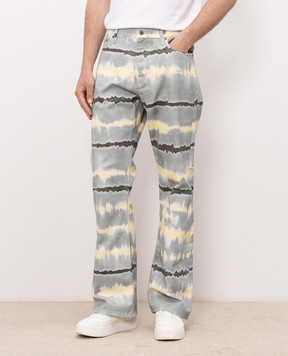 Off-White Серые джинсы с принтом Tie Dye 44MYA18JZ26D004