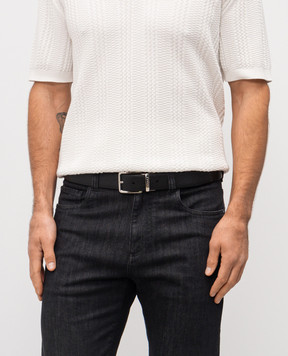 Canali Кожаный двухсторонний ремень с логотипом KA0052950C