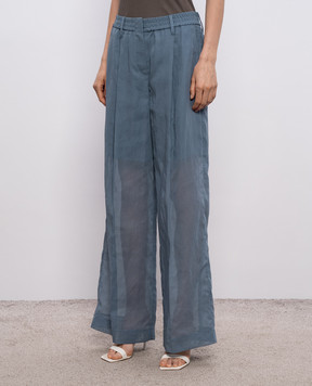 Brunello Cucinelli Голубые штаны M0F91P9174