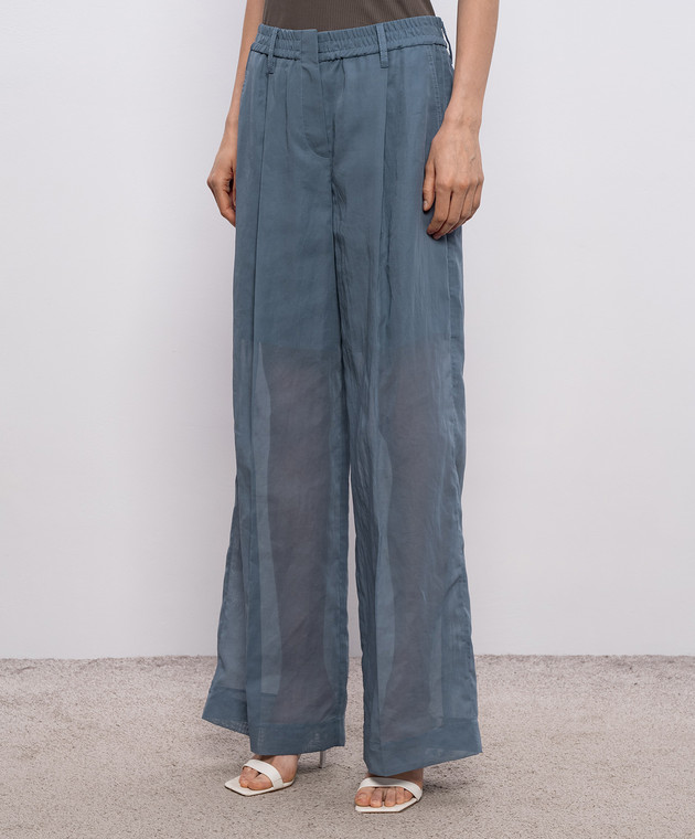 Brunello Cucinelli Блакитні штани M0F91P9174 зображення 3