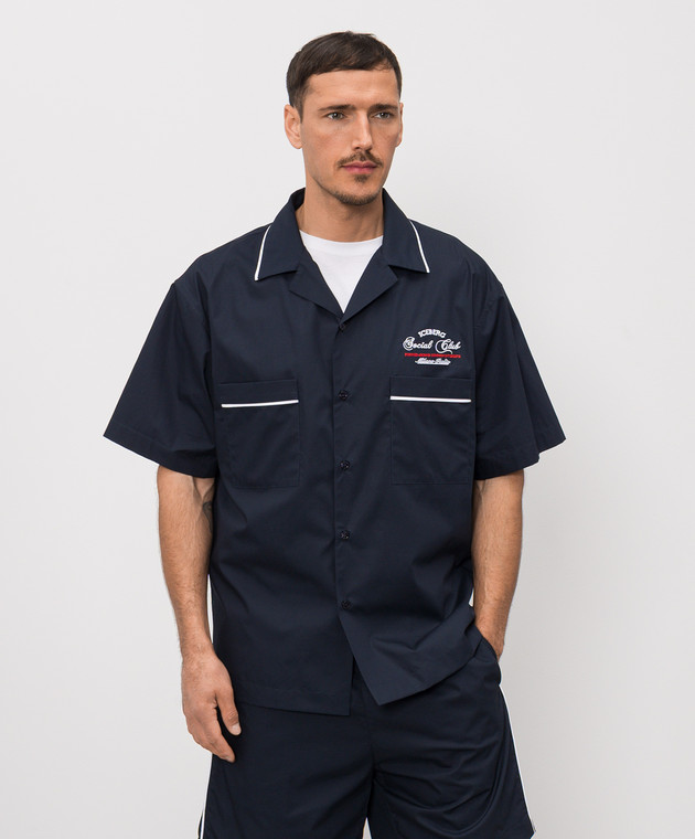 Iceberg Синяя рубашка Social Club G0700187 изображение 3