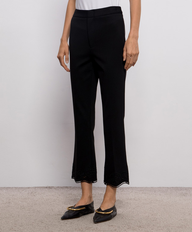 Twinset Чорні штани з вишивкою 262TP2673 зображення 3