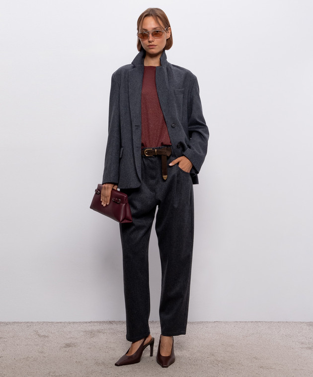 Brunello Cucinelli Футболка с кашемиром и шелком M41835700P изображение 2