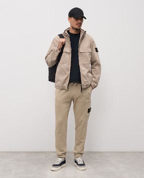 Stone Island Голубая футболка с контрастной нашивкой логотипа L1S152100030S0115