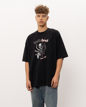 Vetements Черная футболка с принтом MH27TR242B