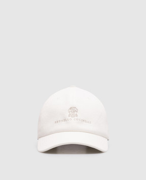 Brunello Cucinelli Белая кепка с вышивкой логотипа M277P9850
