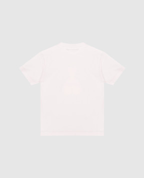 Palm Angels Дитяча рожева футболка з принтом та логотипом PGAA002S26JER001