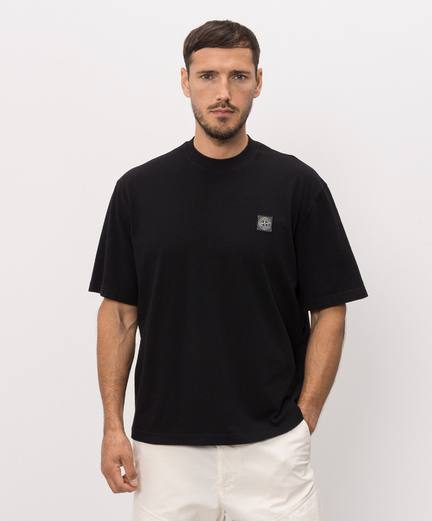 Stone Island Черная футболка с нашивкой логотипа L2S152100030S0500 изображение 3