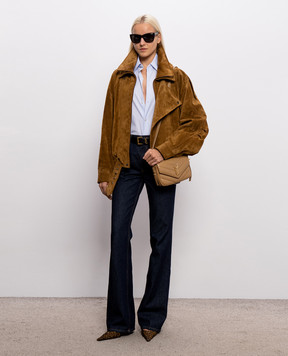Saint Laurent Рубашка в полоску с вышивкой логотипа монограммы 866496Y2N27