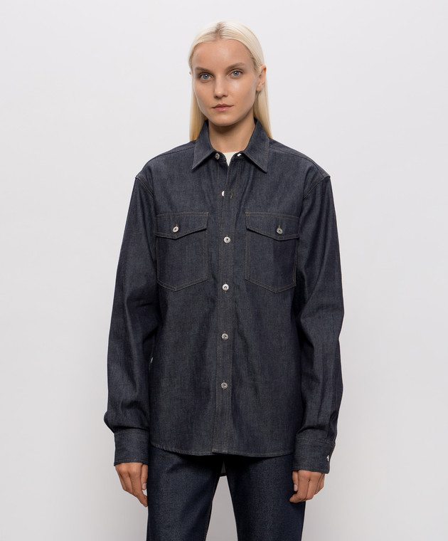 JW Anderson Синяя джинсовая рубашка DS0016PG1932 изображение 3