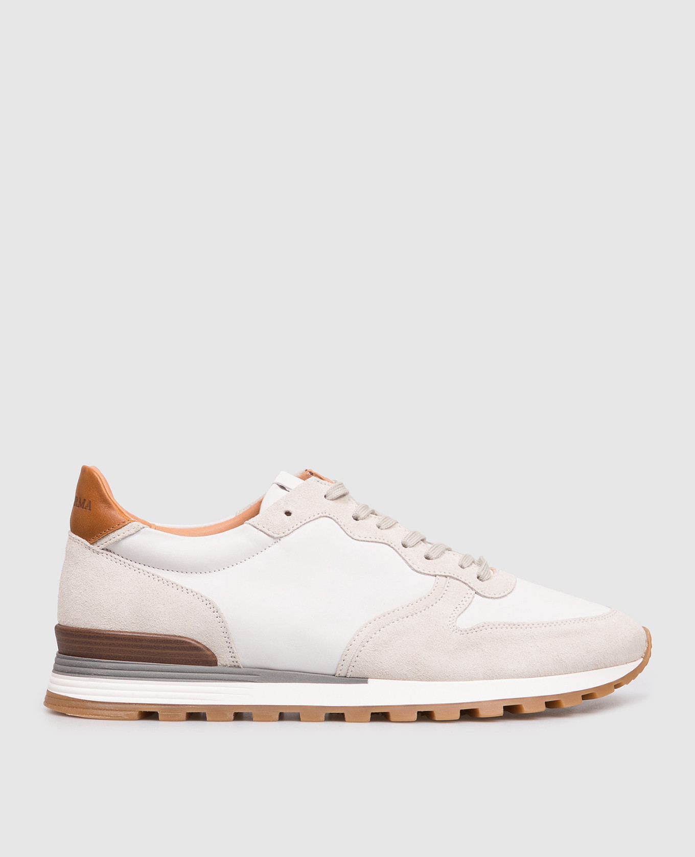 

Белые замшевые кроссовки с логотипом, Белый, Кроссовки