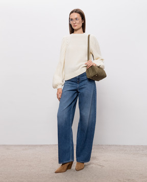 Twinset Свитер цвета айвори с шерстью 262TT3120