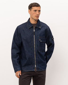 Stone Island Синя джинсова куртка в стилі сорочки L2S141200002S00J7