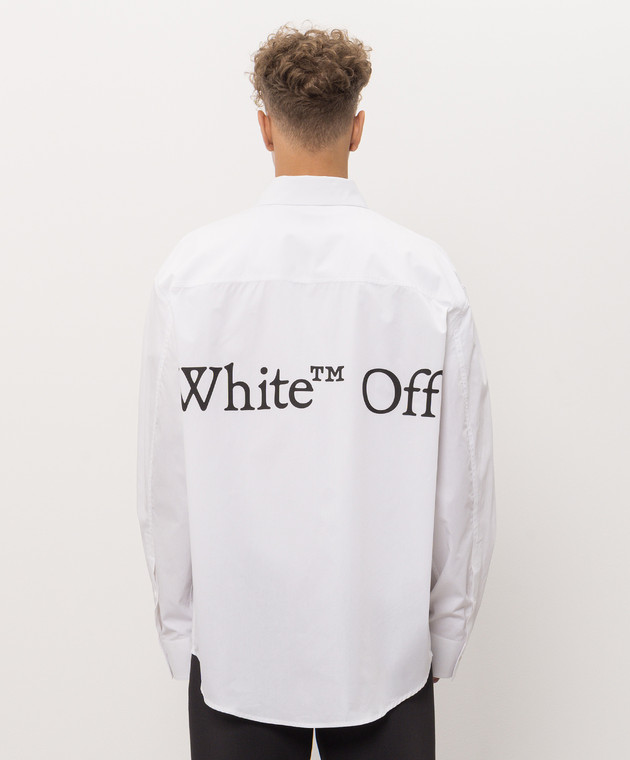 Off-White Біла сорочка з контрастним логотипом 44MGE055F26F003 зображення 3