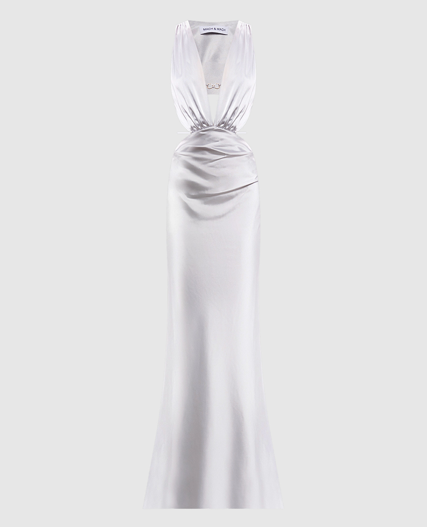 Серое платье макси