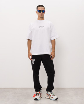 Off-White Біла футболка з вишивкою логотипа 44MAA120F26J011