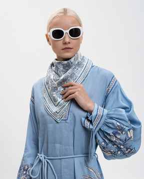 Alemais Біла хустка Villa Romantica із шовку 6629A