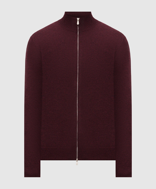 Brunello Cucinelli Бордовий кардиган з кашеміру M2200106