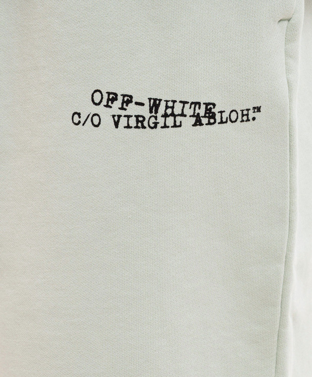 Off-White Зелені шорти з принтом логотипа 44MCI013S26F00B зображення 5