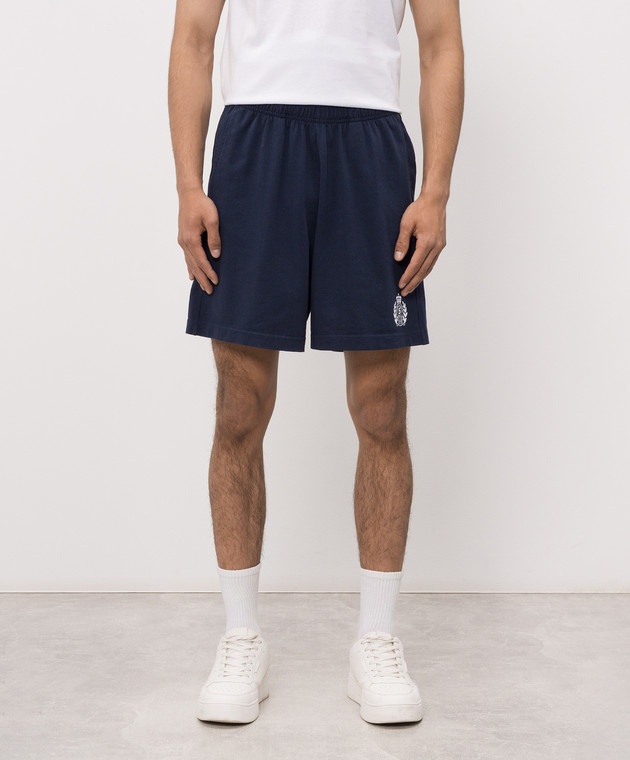 Sporty & Rich Синие шорты NY Crest SH039710243BL106 изображение 3
