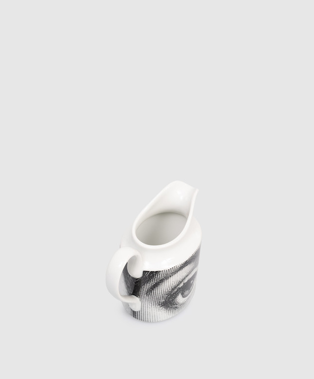 Fornasetti Белый фарфоровый молочник Tema e Variazioni P05X445 изображение 2
