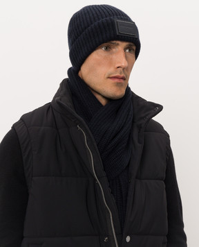 Dolce&Gabbana Синій шарф з кашеміру GXK64TJBW2X