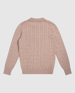 Brunello Cucinelli Дитяче коричневе поло з кашеміру B22M72315C