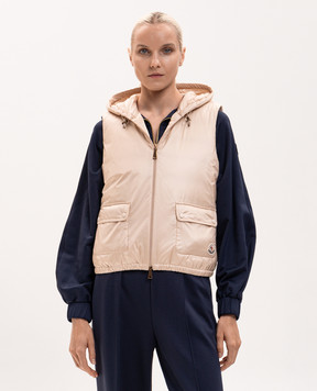 Moncler Бежевый пуховый жилет Lansette L20931A00094597YG