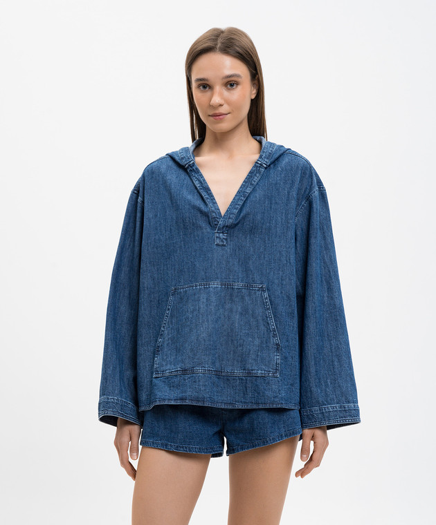 Dondup Синие джинсовые худи DC457DFE323DMC5 изображение 3