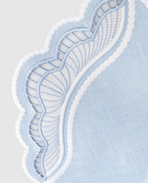 Truffle Bee Голубой столовый коврик Oyster из льна LP01C2S7