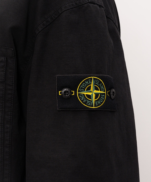 Stone Island Чорна куртка з патчем логотипа L2S151200011S0211 зображення 5