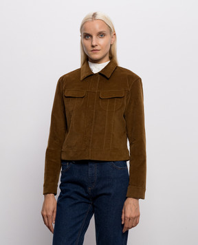 Tom Ford Коричневая бархатная куртка GID089DEX248