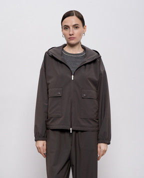 Peserico Коричнева вітровка з вовною A2513102561