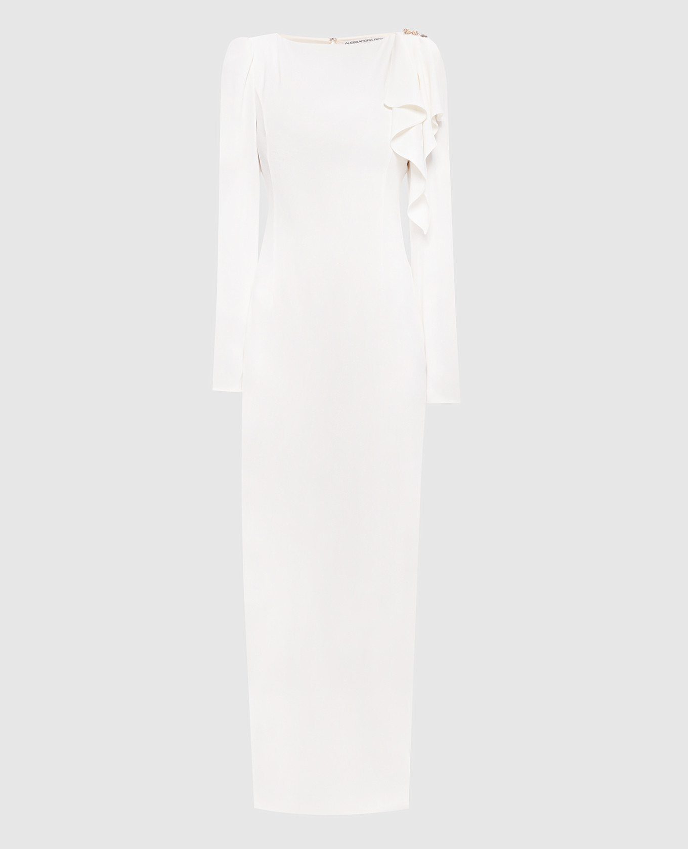 

Белое платье макси с разрезом, Белый, Вечерние платья