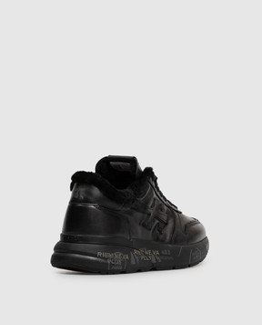 Premiata Черные кожаные кроссовки Mick на меху MICK1453NM