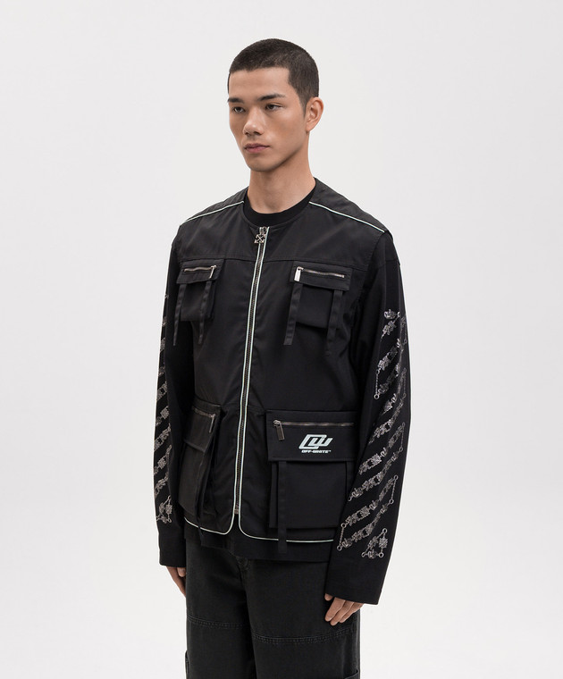 Off-White Чорний жилет 44XEX00GS26F001 зображення 3