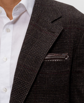 Brunello Cucinelli Двостороння хустка-паше із шовку в принт MI8940091