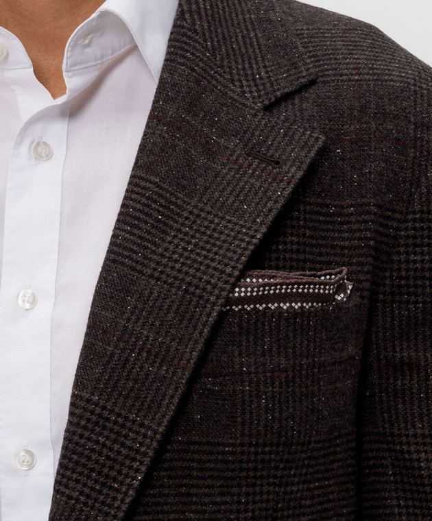 Brunello Cucinelli Двухсторонний платок-паше из шелка в принт MI8940091 изображение 2