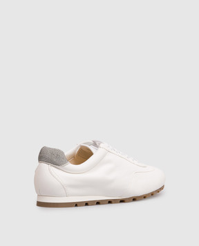 Doucal's Білі шкіряні кросівки з ланцюжком моніль DD8903JULTPZ854