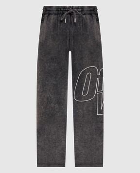 Off-White Сірі спортивні штани з принтом логотипа 44MCH05AF5F001