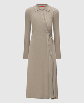 Max & Co Сукня-сорочка GETTITO в рубчик кольору хакі MCOGETTITO